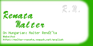 renata malter business card